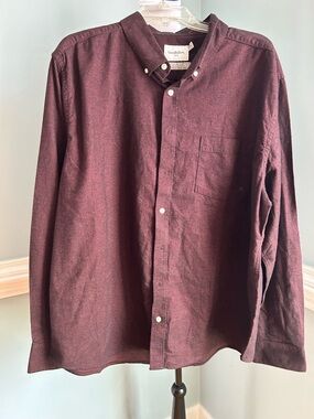 Goodfellow & Co Men's Button-Down Shirt - Burgundy